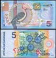 5 гульденов 2000 Суринам, банкнота XF