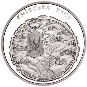 5 hryvnia 2016 Ukraine Kievan Rus price, composition, diameter, thickness, mintage, orientation, video, authenticity, weight, Description