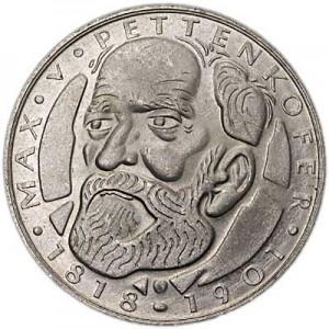 5 марок 1968, Макс Петтенкофер цена, стоимость