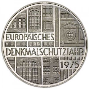 5 марок 1975, Европейский год охраны памятников  цена, стоимость