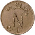 5 пенни 1916 Финляндия, состояние VF