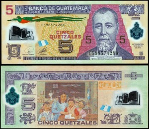 5 quetsals 2010 Guatemala, banknote, XF