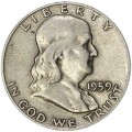 50 центов 1959 США Франклин двор D, серебро