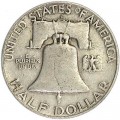 50 центов 1959 США Франклин двор D,, серебро