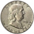 50 центов 1961 США Франклин двор P, серебро