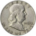 50 центов 1962 США Франклин двор P, серебро