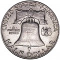 50 центов 1963 США Франклин двор D, , серебро