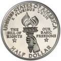 50 центов 1993 США Джеймс Мэдисон. Билль о Правах,  Proof, серебро