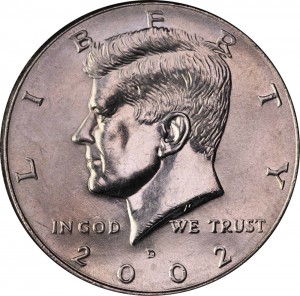 Half Dollar 2002 USA Kennedy mint mark D price, composition, diameter, thickness, mintage, orientation, video, authenticity, weight, Description