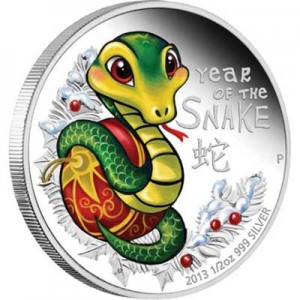 50 cents 2013 Tuvalu Year of the Snake price, composition, diameter, thickness, mintage, orientation, video, authenticity, weight, Description