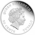 50 центов 2013 Тувалу, Год змеи, , серебро