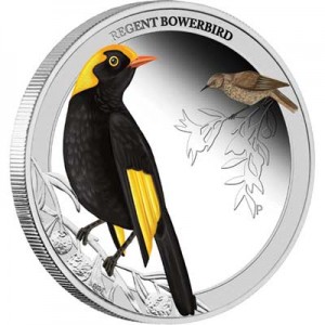 50 cents 2013 Australia, Regent Bowerbird price, composition, diameter, thickness, mintage, orientation, video, authenticity, weight, Description