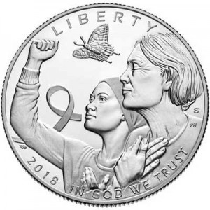 Breast Cancer Awareness 2018 Proof Clad Half Dollar price, composition, diameter, thickness, mintage, orientation, video, authenticity, weight, Description