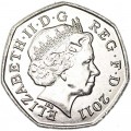 50 Pence 2011 Großbritannien, London 2012 Schießen