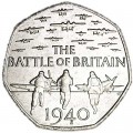 50 пенсов 2015 Великобритания 75 лет Битве за Британию, из обращения