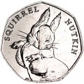 50 Pence 2016 Vereinigtes Königreich 150. Geburtstag Beatrice Potter, Squirrel Nutkin