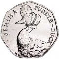 50 Pence 2016 Vereinigtes Königreich 150. Geburtstag Beatrice Potter, Jemima Puddle-Duck