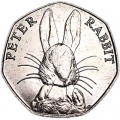 50 Pence 2016 Vereinigtes Königreich 150. Geburtstag Beatrice Potter, Peter Rabbit