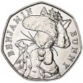 50 pence 2017 United Kingdom 150th Birthday Beatrice Potter, Benjamin Bunny