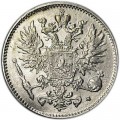 50 пенни 1916 Финляндия, из обращения VF, серебро