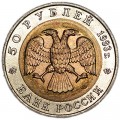 50 rubles 1993 Russia, Turkmen eublefar from circulation