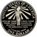 1 dollar 1986 Statue of Liberty Centennial  proof, silver