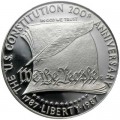 1 доллар 1987 200 лет Конституции, серебро proof