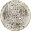 1 dollar 1991 Mount Rushmore  UNC, silver
