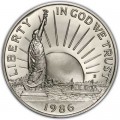 50 центов 1986 100 лет Статуе Свободы, proof