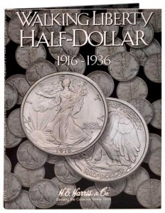 Liberty Walking Half Dollars #1 Folder 1916-1936 price, composition, diameter, thickness, mintage, orientation, video, authenticity, weight, Description