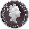Набор 1 доллар 2004 Острова Кука, Поезда 5 монет, , серебро