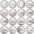 Coin Set 1 Kurush 2015 Türkei Grand türkischen Staates, 16 Münzen