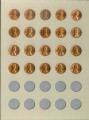 Set 1 Cent 1959-2009 USA Lincoln, 50 Münzen im Album