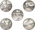 Set of 5 hryvnia The final tournament of European Football Championship in 2012, 5 coins, 2011 Ukraine
