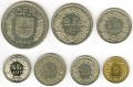Set von Münzen in der Schweiz, 7 Münzen