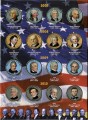 Набор цветных монет 1 доллар серии Президенты США, 39 монет в альбоме