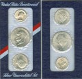 Набор монет США 200 лет независимости 1776-1976, серебро UNC
