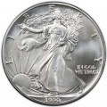 1 доллар 1990 США Шагающая Свобода, серебро UNC