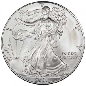 American Eagle 2001 One Ounce  Uncirculated Coin price, composition, diameter, thickness, mintage, orientation, video, authenticity, weight, Description
