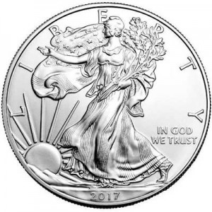 1 доллар 2017 США Шагающая Свобода,  UNC цена, стоимость