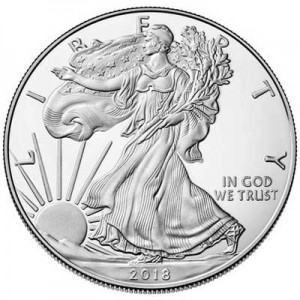 1 dollar 2018 USA American Eagle One Ounce  Uncirculated Coin price, composition, diameter, thickness, mintage, orientation, video, authenticity, weight, Description