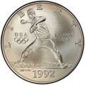 1 доллар 1992 XXV Олимпиада, Бейсбол, серебро UNC