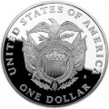 1 доллар 1994 США 200 лет Капитолию,  proof, серебро