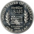 1 dollar 1994 USA World Cup,  UNC, silver