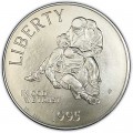 1 доллар 1995 Гражданская война, серебро UNC