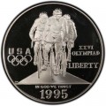 Dollar 1995 USA XXVI Olympiade Radfahren Silber proof