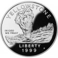 1 доллар 1999 Йеллоустоун, серебро proof