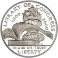 1 доллар 2000 Двухсотлетие Библиотеки Конгресса, серебро proof