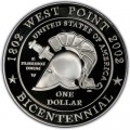 1 dollar 2002 West Point Bicentennial  proof, silver