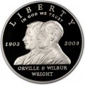 1 доллар 2003 Братья Райт Первый полёт, серебро proof